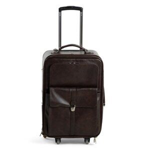 AMERILEATHER Chestnut 22in Leather Pullman Carry-on Spinner